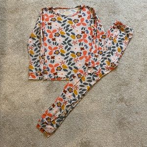 Alice + Ames blue floral bamboo pajama set, sz 10